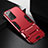 Custodia Silicone e Plastica Opaca Cover con Supporto N02 per Samsung Galaxy Note 20 5G Rosso