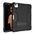Custodia Silicone e Plastica Opaca Cover con Supporto per Apple iPad Air 10.9 (2020) Nero