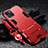 Custodia Silicone e Plastica Opaca Cover con Supporto per Apple iPhone 14 Plus Rosso