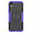 Custodia Silicone e Plastica Opaca Cover con Supporto per Huawei Enjoy 8S Viola
