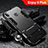 Custodia Silicone e Plastica Opaca Cover con Supporto per Huawei Enjoy 9 Plus Nero