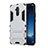 Custodia Silicone e Plastica Opaca Cover con Supporto per Huawei Maimang 7 Bianco