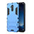 Custodia Silicone e Plastica Opaca Cover con Supporto per Huawei Maimang 7 Blu