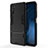 Custodia Silicone e Plastica Opaca Cover con Supporto per Huawei Mate 40 Lite 5G Nero