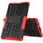 Custodia Silicone e Plastica Opaca Cover con Supporto per Huawei MatePad T 8 Rosso