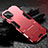 Custodia Silicone e Plastica Opaca Cover con Supporto per Huawei Nova 6 SE Rosso