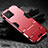 Custodia Silicone e Plastica Opaca Cover con Supporto per Huawei Nova 8 SE 5G Rosso