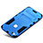 Custodia Silicone e Plastica Opaca Cover con Supporto per Huawei P10 Lite Blu