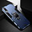 Custodia Silicone e Plastica Opaca Cover con Supporto per Huawei P30 Blu