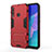 Custodia Silicone e Plastica Opaca Cover con Supporto per Huawei Y7p Rosso