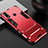 Custodia Silicone e Plastica Opaca Cover con Supporto per Huawei Y8s Rosso