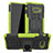 Custodia Silicone e Plastica Opaca Cover con Supporto per LG G8X ThinQ Verde