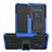 Custodia Silicone e Plastica Opaca Cover con Supporto per LG Stylo 6 Blu