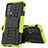 Custodia Silicone e Plastica Opaca Cover con Supporto per Motorola Moto Edge 20 Pro 5G Verde