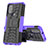 Custodia Silicone e Plastica Opaca Cover con Supporto per Motorola Moto G Power (2022) Viola