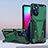 Custodia Silicone e Plastica Opaca Cover con Supporto per Motorola Moto G Stylus (2022) 4G Verde