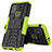 Custodia Silicone e Plastica Opaca Cover con Supporto per Motorola Moto G10 Verde