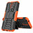 Custodia Silicone e Plastica Opaca Cover con Supporto per Nokia 2.3 Arancione