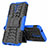 Custodia Silicone e Plastica Opaca Cover con Supporto per Nokia 2.3 Blu