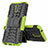 Custodia Silicone e Plastica Opaca Cover con Supporto per Nokia 2.3 Verde