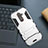 Custodia Silicone e Plastica Opaca Cover con Supporto per Nokia 7 Plus Bianco