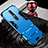 Custodia Silicone e Plastica Opaca Cover con Supporto per Nokia X5 Cielo Blu