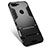 Custodia Silicone e Plastica Opaca Cover con Supporto per OnePlus 5T A5010 Nero