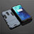Custodia Silicone e Plastica Opaca Cover con Supporto per OnePlus 7T Pro