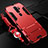 Custodia Silicone e Plastica Opaca Cover con Supporto per Oppo A11X Rosso