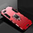 Custodia Silicone e Plastica Opaca Cover con Supporto per Oppo R15X Rosso