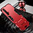 Custodia Silicone e Plastica Opaca Cover con Supporto per Realme X50 5G Rosso