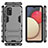 Custodia Silicone e Plastica Opaca Cover con Supporto per Samsung Galaxy A02s