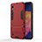 Custodia Silicone e Plastica Opaca Cover con Supporto per Samsung Galaxy A10 Rosso