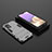 Custodia Silicone e Plastica Opaca Cover con Supporto per Samsung Galaxy A32 5G Grigio