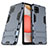Custodia Silicone e Plastica Opaca Cover con Supporto per Samsung Galaxy A42 5G