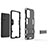 Custodia Silicone e Plastica Opaca Cover con Supporto per Samsung Galaxy A52s 5G