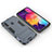 Custodia Silicone e Plastica Opaca Cover con Supporto per Samsung Galaxy A60 Blu