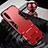 Custodia Silicone e Plastica Opaca Cover con Supporto per Samsung Galaxy A70 Rosso