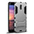 Custodia Silicone e Plastica Opaca Cover con Supporto per Samsung Galaxy C8 C710F Bianco