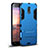 Custodia Silicone e Plastica Opaca Cover con Supporto per Samsung Galaxy C8 C710F Cielo Blu