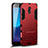 Custodia Silicone e Plastica Opaca Cover con Supporto per Samsung Galaxy C8 C710F Rosso