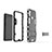 Custodia Silicone e Plastica Opaca Cover con Supporto per Samsung Galaxy M11