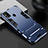 Custodia Silicone e Plastica Opaca Cover con Supporto per Samsung Galaxy M21s Blu