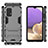 Custodia Silicone e Plastica Opaca Cover con Supporto per Samsung Galaxy M32 5G
