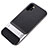Custodia Silicone e Plastica Opaca Cover con Supporto per Samsung Galaxy Note 10 Plus 5G Argento
