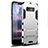 Custodia Silicone e Plastica Opaca Cover con Supporto per Samsung Galaxy Note 8 Argento