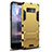 Custodia Silicone e Plastica Opaca Cover con Supporto per Samsung Galaxy Note 8 Oro
