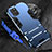 Custodia Silicone e Plastica Opaca Cover con Supporto per Samsung Galaxy S10 Lite Blu