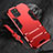 Custodia Silicone e Plastica Opaca Cover con Supporto per Samsung Galaxy S10 Lite Rosso