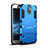 Custodia Silicone e Plastica Opaca Cover con Supporto per Samsung Galaxy S5 G900F G903F Blu